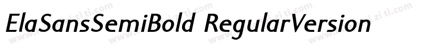 ElaSansSemiBold RegularVersion 410字体转换